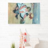 Mary Cassatt - Kinderen die op het strand spelen Spandoek (Insitu)