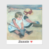 Mary Cassatt - Kinderen die op het strand spelen Sticker (Vel)