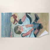 Mary Cassatt - Kinderen die op het strand spelen Strandlaken (Voorkant)