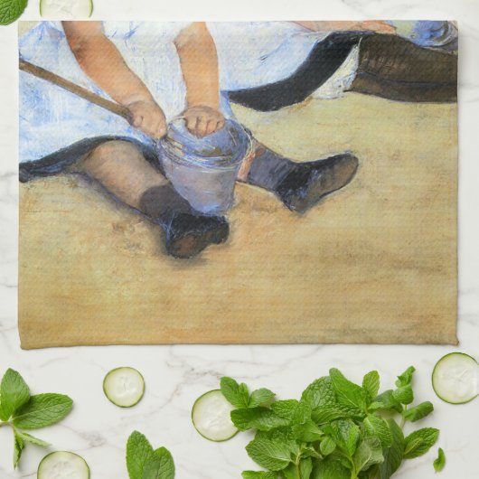 Mary Cassatt Kinderen die op het strand spelen Theedoek (Gevouwen)