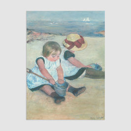 Mary Cassatt - Kinderen die op het strand spelen Tissuepapier