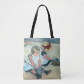 Mary Cassatt - Kinderen die op het strand spelen Tote Bag (Voorkant)