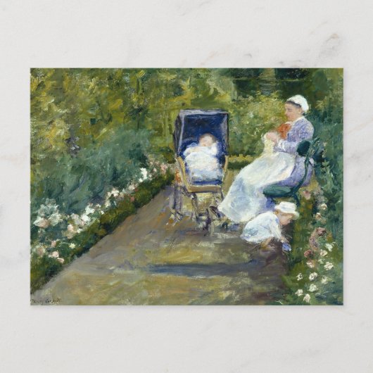 Mary Cassatt - Kinderen in een tuin (de zuster) Briefkaart (Voorkant)