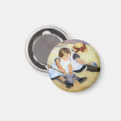 Mary Cassatt Kinderen Spelen op de Strandmagneet Magneet (Voorkant / Achterkant)