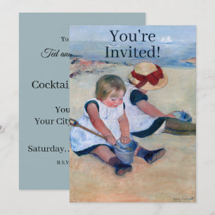 Mary Cassatt Kinderen spelen op het strand 1884 Kaart