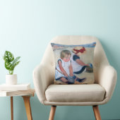 Mary Cassatt Kinderen spelen op het strand 1884 Kussen (Stoel)