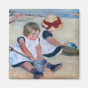 Mary Cassatt Kinderen spelen op het strand 1884  Magneet