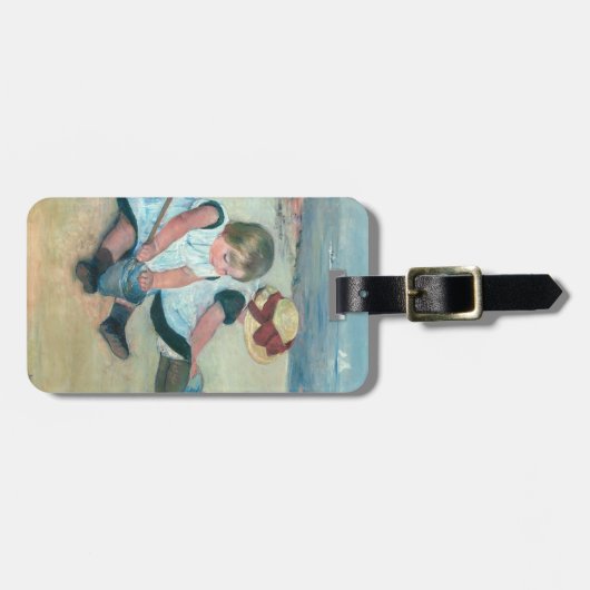 Mary Cassatt - Kinderen spelen op het strand Bagagelabel (Voorkant horizontaal)