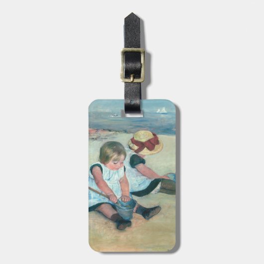 Mary Cassatt - Kinderen spelen op het strand Bagagelabel (Voorkant verticaal)