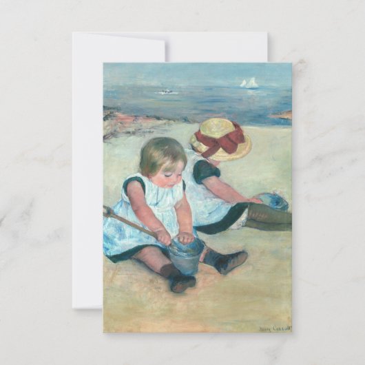 Mary Cassatt - Kinderen spelen op het strand Bedankkaart (Voorkant)