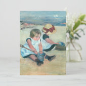 Mary Cassatt - Kinderen spelen op het strand Kaart (Staand voorkant)