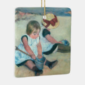 Mary Cassatt - Kinderen spelen op het strand Keramisch Ornament (Rechts)