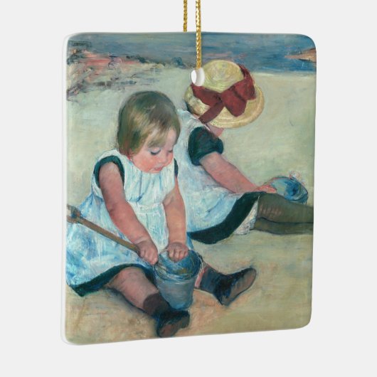 Mary Cassatt - Kinderen spelen op het strand Keramisch Ornament (Rechts)