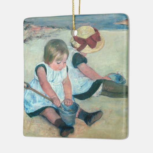 Mary Cassatt - Kinderen spelen op het strand Keramisch Ornament (Links)