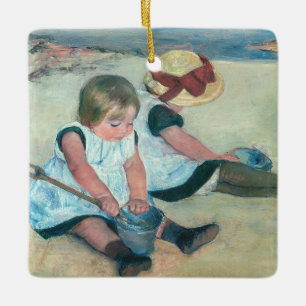 Mary Cassatt - Kinderen spelen op het strand Keramisch Ornament