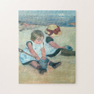 Mary Cassatt - Kinderen spelen op het strand Legpuzzel