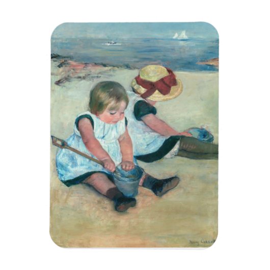 Mary Cassatt “Kinderen spelen op het strand” Magneet (Verticaal)