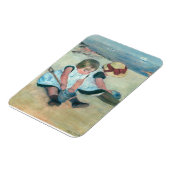 Mary Cassatt “Kinderen spelen op het strand” Magneet (Linkerzijde)