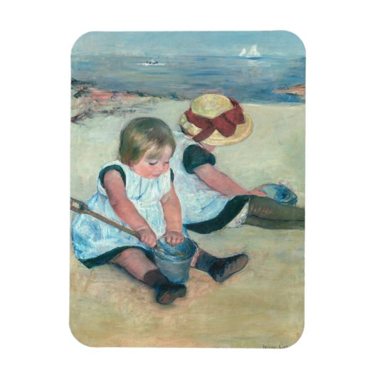 Mary Cassatt - Kinderen spelen op het strand Magneet (Verticaal)