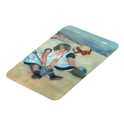 Mary Cassatt - Kinderen spelen op het strand Magneet (Linkerzijde)