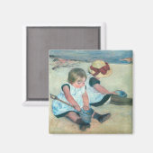 Mary Cassatt - Kinderen spelen op het strand Magneet (Voorkant / Achterkant)