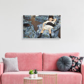 Mary Cassatt - Klein meisje in blauwe fauteuil Canvas Afdruk (Insitu (Woonkamer))