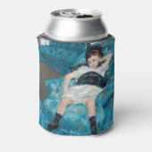 Mary Cassatt - klein meisje in een blauwe stoel Blikjeskoeler (Blikje Achterkant)