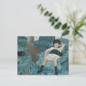 Mary Cassatt - klein meisje in een blauwe stoel Briefkaart (Staand voorkant)