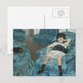 Mary Cassatt - klein meisje in een blauwe stoel Briefkaart (Voorkant / Achterkant)
