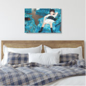 Mary Cassatt - klein meisje in een blauwe stoel Canvas Afdruk (Insitu (Slaapkamer))