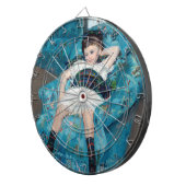 Mary Cassatt - klein meisje in een blauwe stoel Dartbord (Voorkant Rechts)