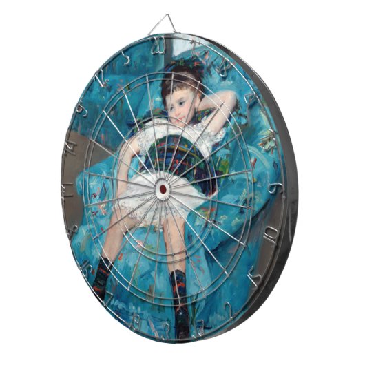 Mary Cassatt - klein meisje in een blauwe stoel Dartbord (Voorkant Rechts)