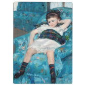 Mary Cassatt - klein meisje in een blauwe stoel Klembord (Achterkant)