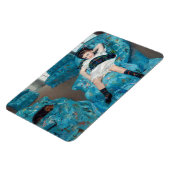 Mary Cassatt - klein meisje in een blauwe stoel Magneet (Linkerzijde)