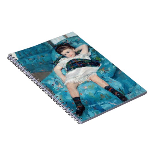 Mary Cassatt - klein meisje in een blauwe stoel Notitieboek (Rechterzijde)