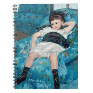 Mary Cassatt - klein meisje in een blauwe stoel Notitieboek