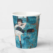 Mary Cassatt - klein meisje in een blauwe stoel Papieren Bekers (Links)