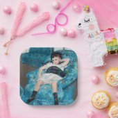 Mary Cassatt - klein meisje in een blauwe stoel Papieren Bordje (Feest)