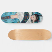 Mary Cassatt - klein meisje in een blauwe stoel Persoonlijk Skateboard (Horizontaal)