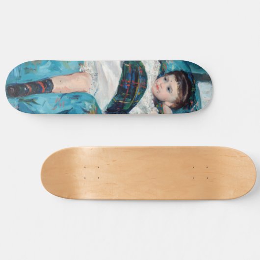 Mary Cassatt - klein meisje in een blauwe stoel Persoonlijk Skateboard (Horizontaal)