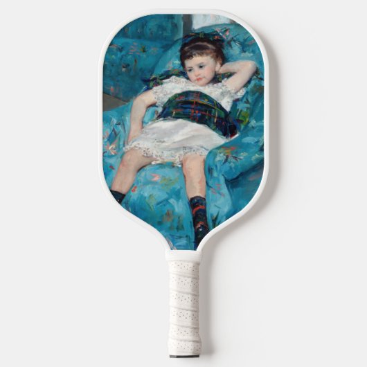 Mary Cassatt - klein meisje in een blauwe stoel Pickleball Paddle (Voorkant)