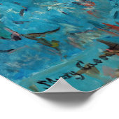 Mary Cassatt - klein meisje in een blauwe stoel Poster (Hoek)