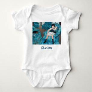 Mary Cassatt - klein meisje in een blauwe stoel Romper