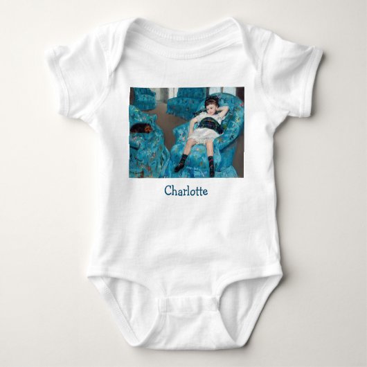 Mary Cassatt - klein meisje in een blauwe stoel Romper (Voorkant)