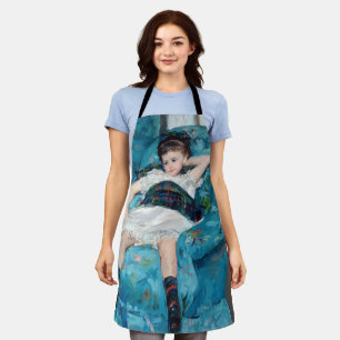 Mary Cassatt - klein meisje in een blauwe stoel Schort