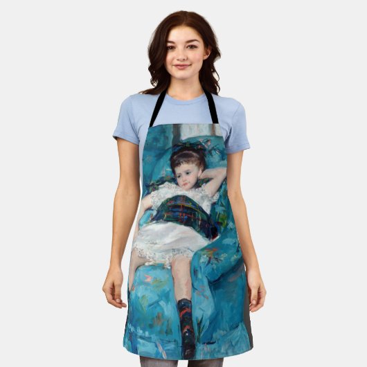 Mary Cassatt - klein meisje in een blauwe stoel Schort (Gedragen)