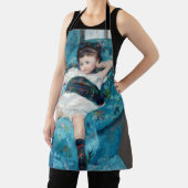 Mary Cassatt - klein meisje in een blauwe stoel Schort (Insitu)