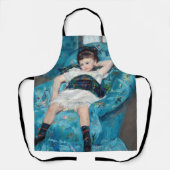 Mary Cassatt - klein meisje in een blauwe stoel Schort (Voorkant)