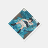 Mary Cassatt - klein meisje in een blauwe stoel Servet (Hoek)