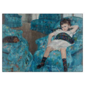 Mary Cassatt - klein meisje in een blauwe stoel Snijplank (Voorkant)